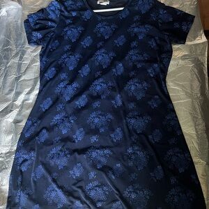 Bombshell Blue Floral Midi Dress size 2X
